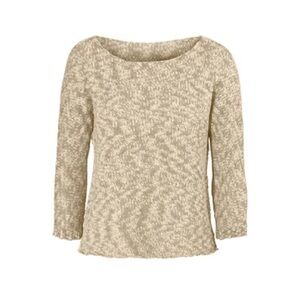 Peruvian Connection Women’s Cozumel Pullover Sweater Cream Medium Organic Cotton